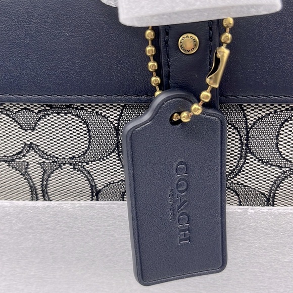 Coach Signature Jacquard Field Tote 30 - Picture 7 of 11